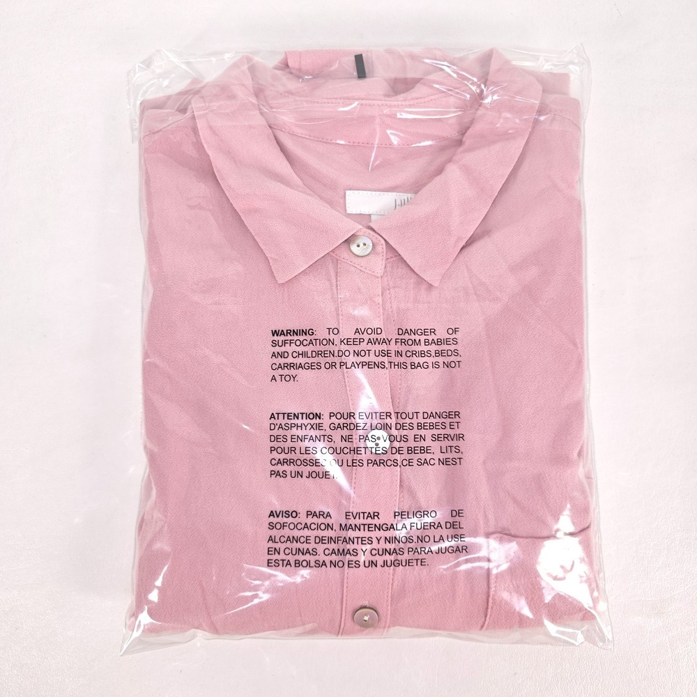 J Jill Button Up Shirt Womens Large‎ Pink Long Sleeve Casual Blouse Normcore - Picture 9 of 16